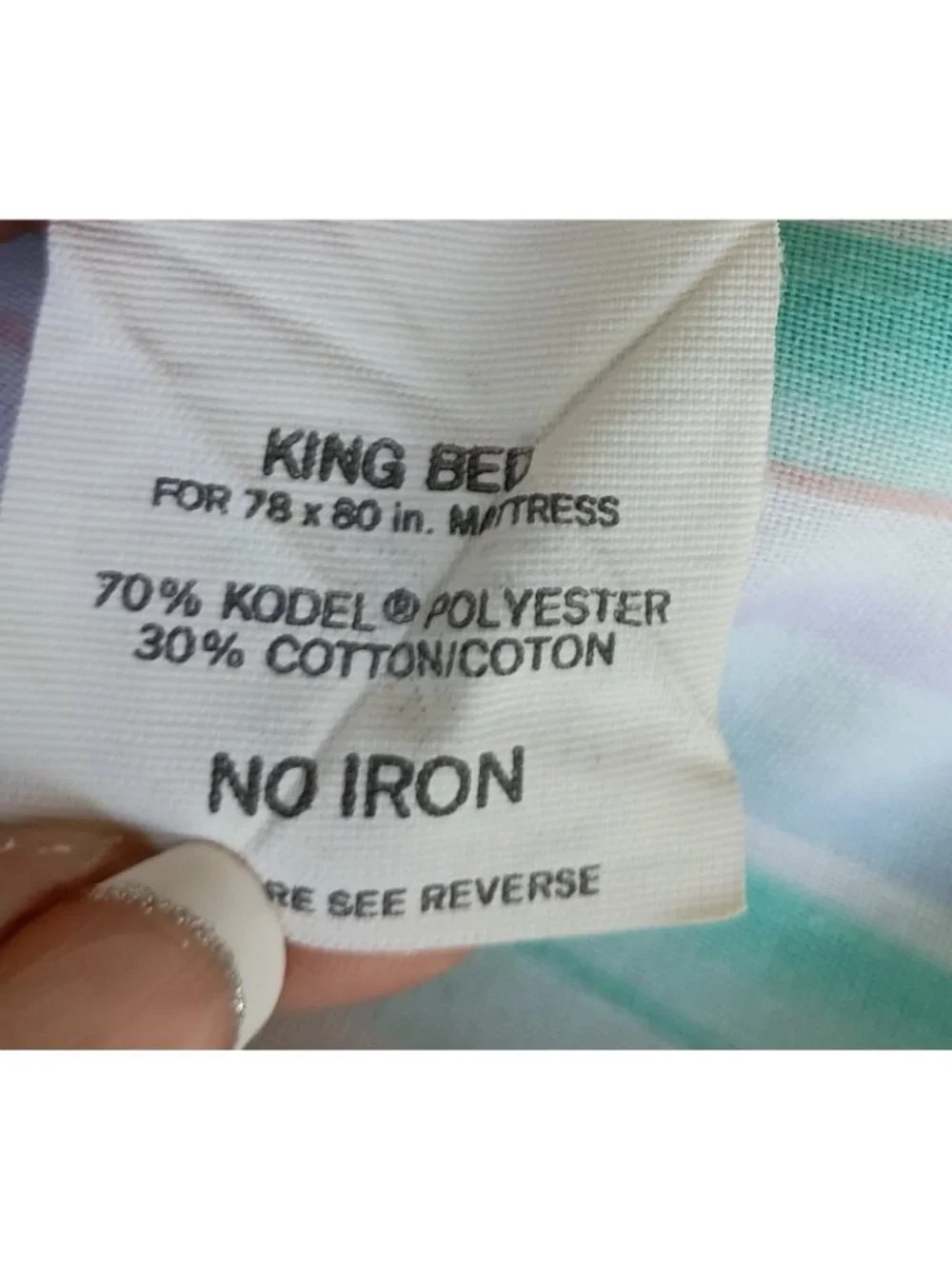 Vintage Springs King Sheet Set 1 Flat 2 Pillowcases No Fitted Kodel Blend USA